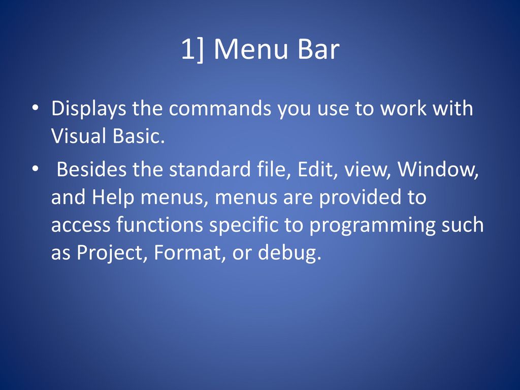 1. Introduction to Visual Basic - ppt download